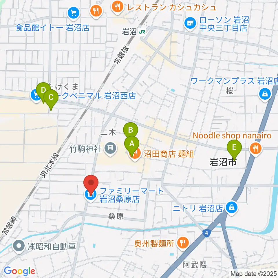 シトラスハウス周辺のカフェ一覧地図