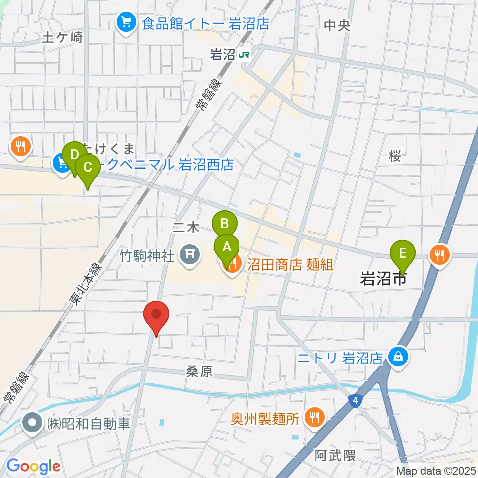 シトラスハウス周辺のカフェ一覧地図