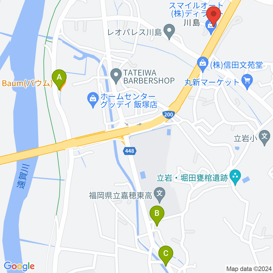 クラブゴーストタウン周辺のカフェ一覧地図