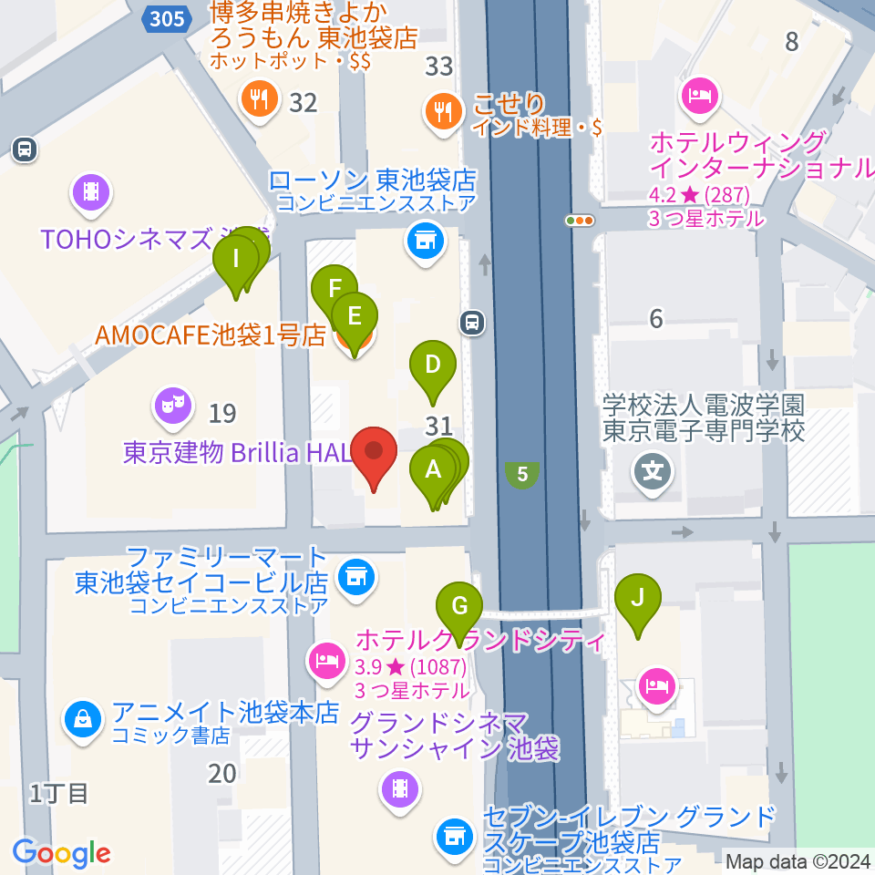 スタジオシグナル周辺のカフェ一覧地図