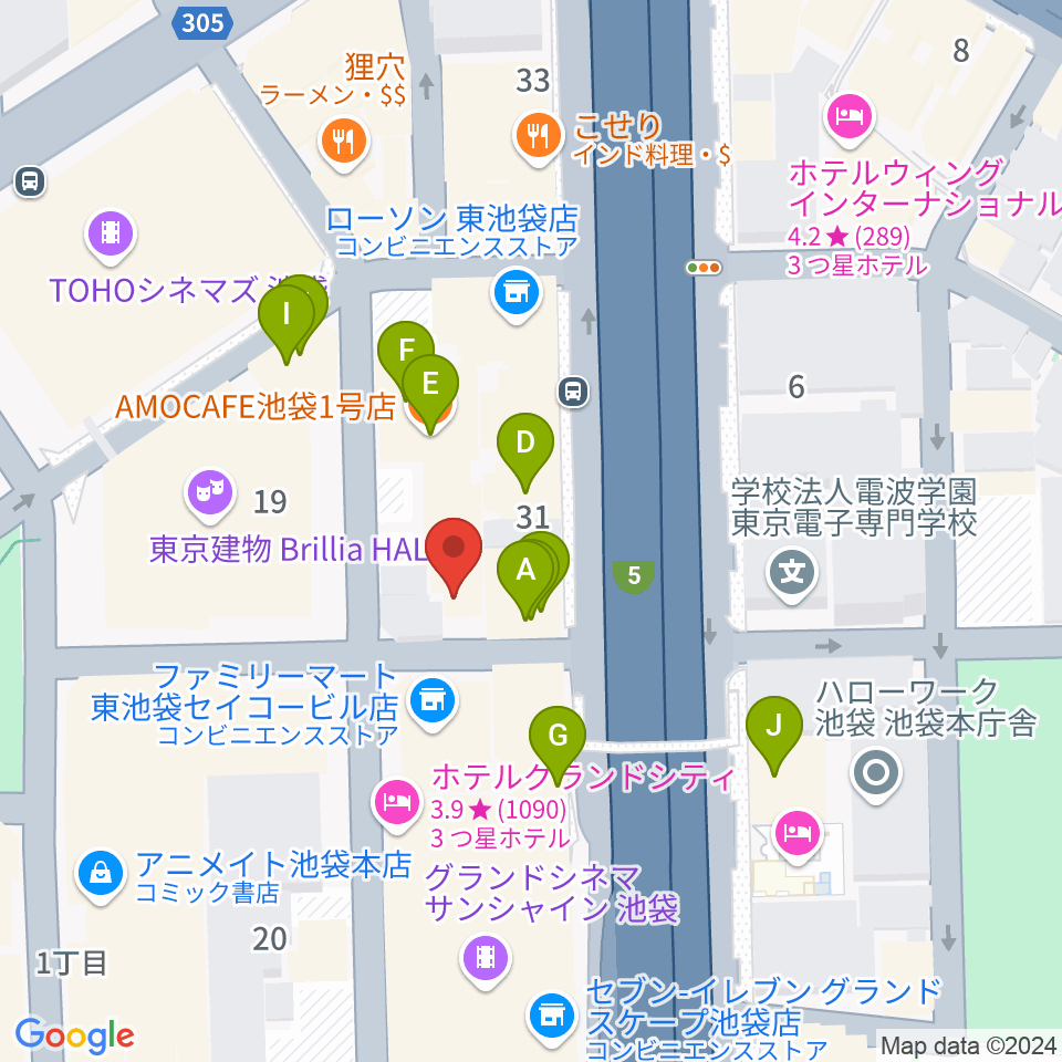 スタジオシグナル周辺のカフェ一覧地図