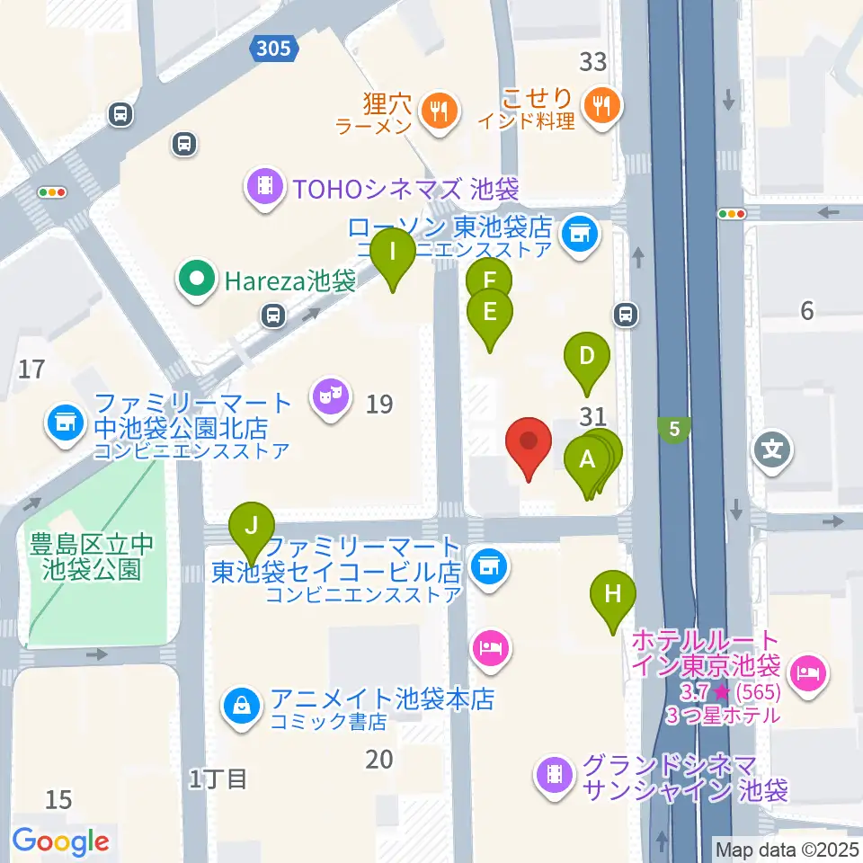 スタジオシグナル周辺のカフェ一覧地図