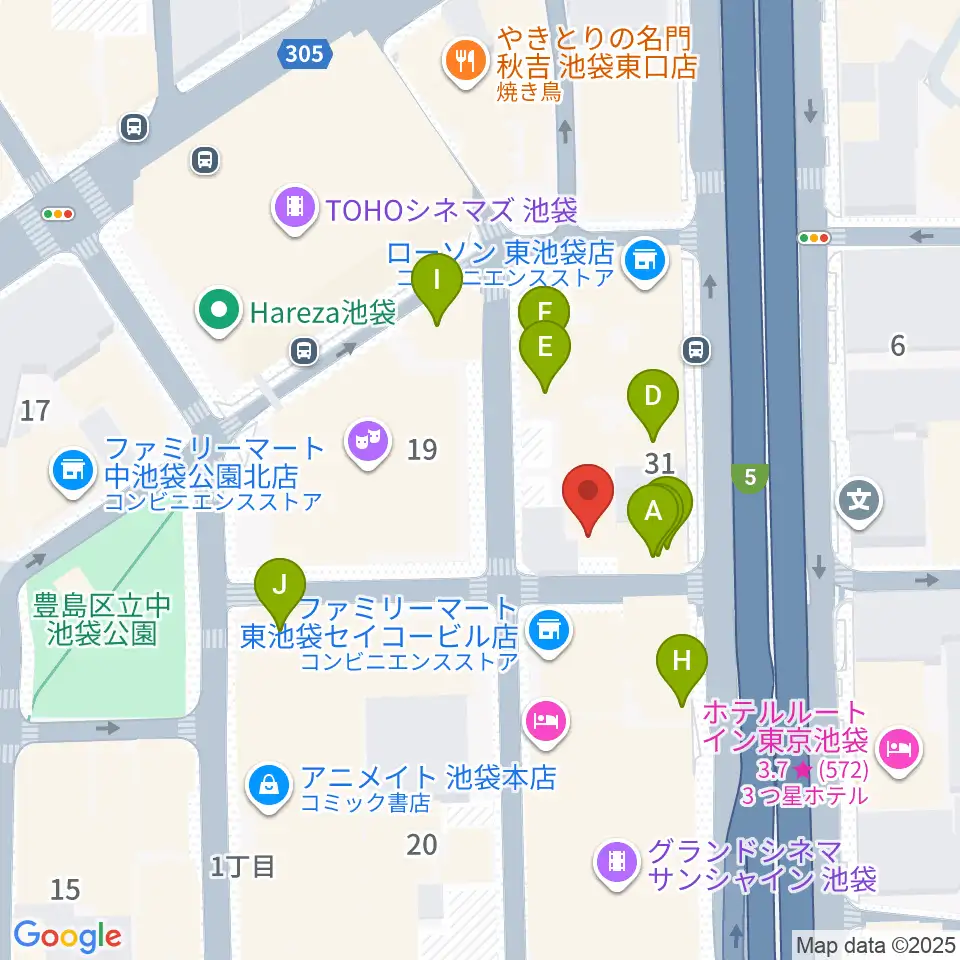 スタジオシグナル周辺のカフェ一覧地図