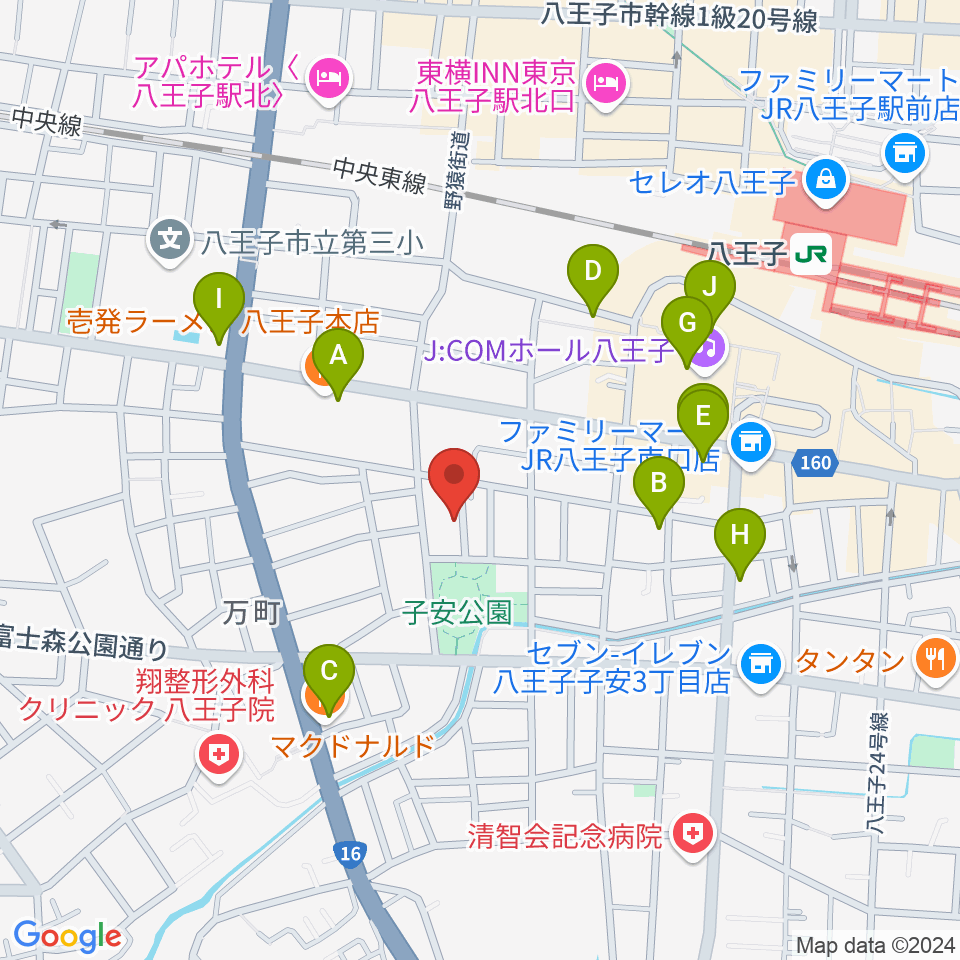 Ai Music Academy周辺のカフェ一覧地図