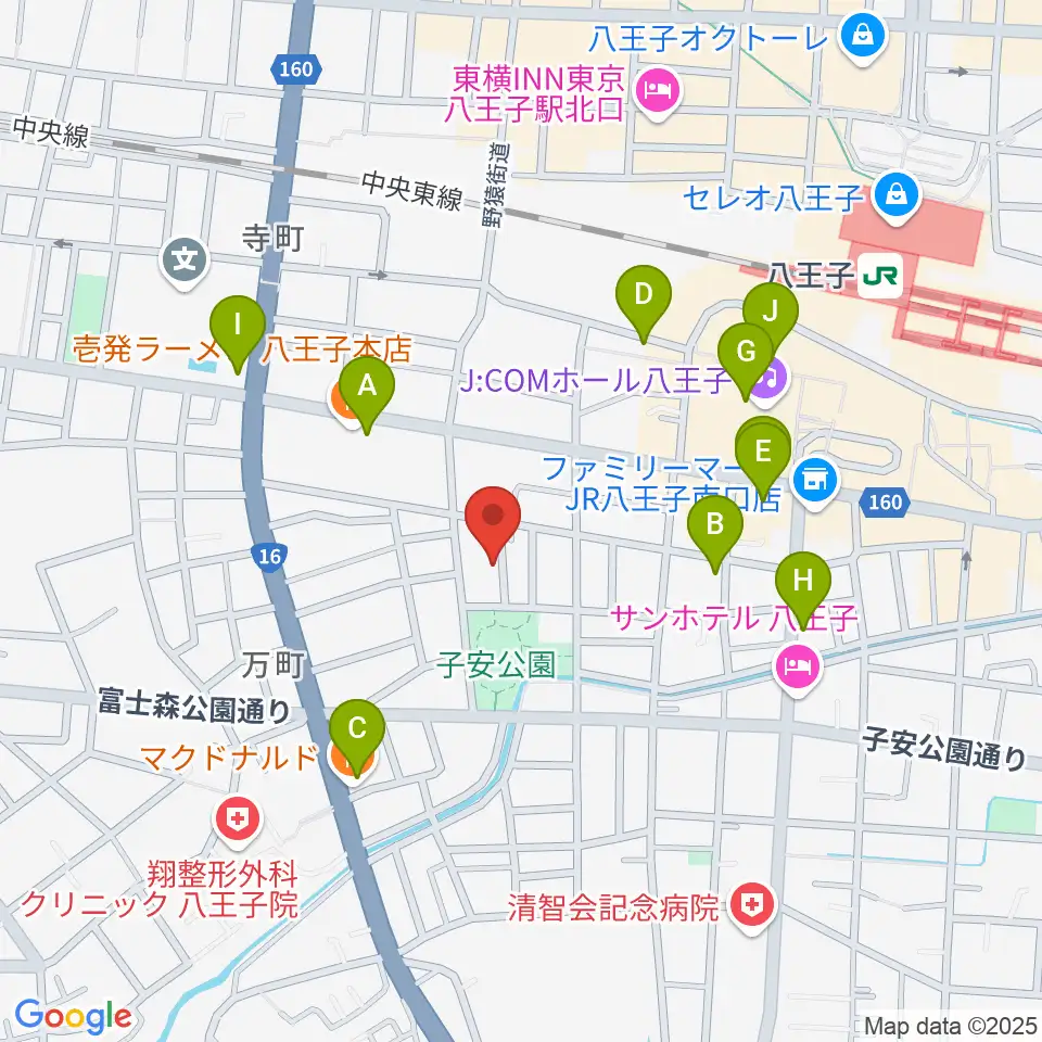 Ai Music Academy周辺のカフェ一覧地図