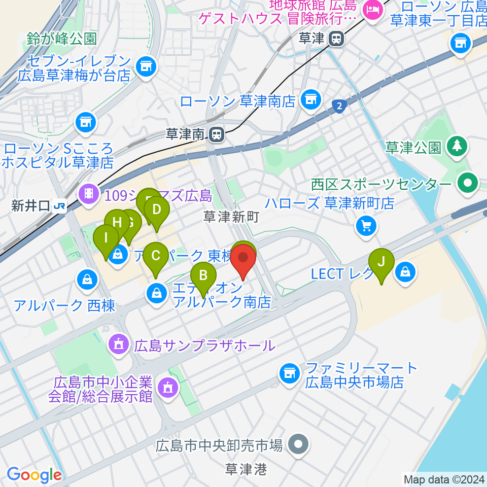 MUSIC STUDIO HIVE周辺のカフェ一覧地図