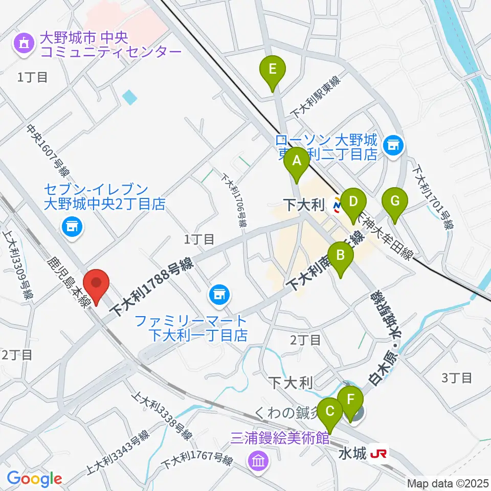 フォーレ音楽院周辺のカフェ一覧地図