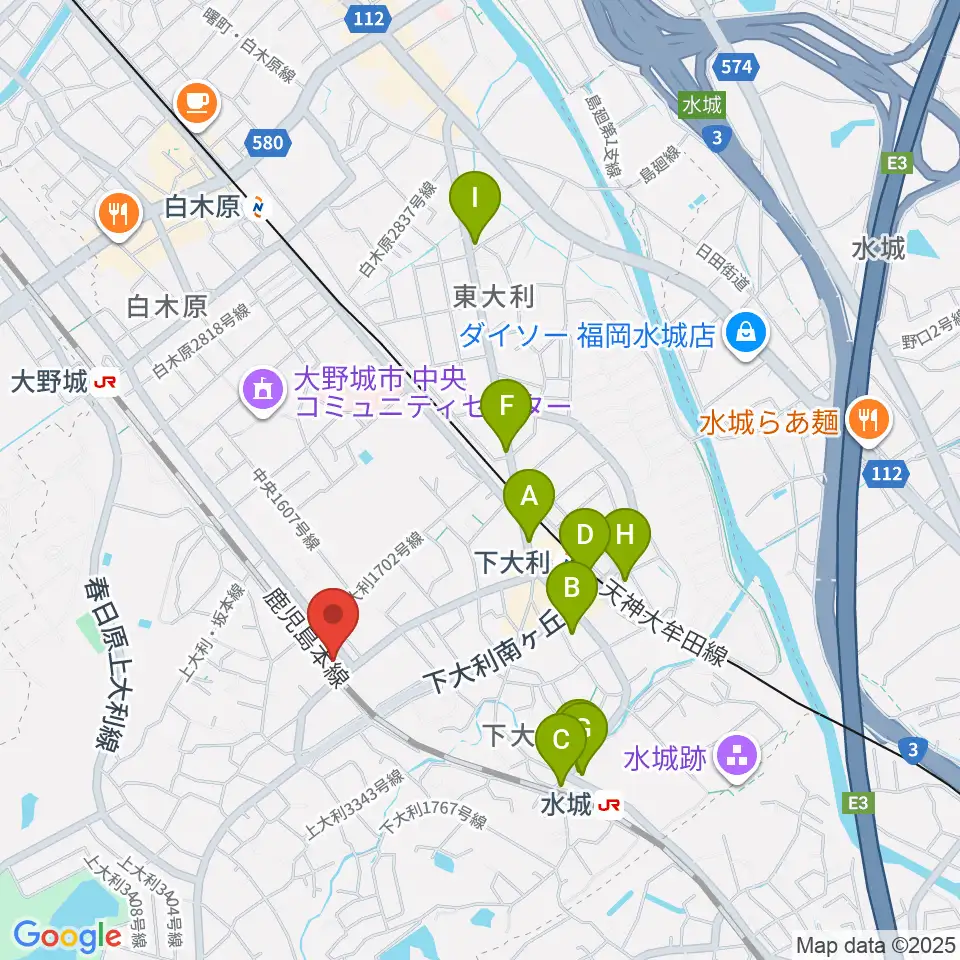 フォーレ音楽院周辺のカフェ一覧地図