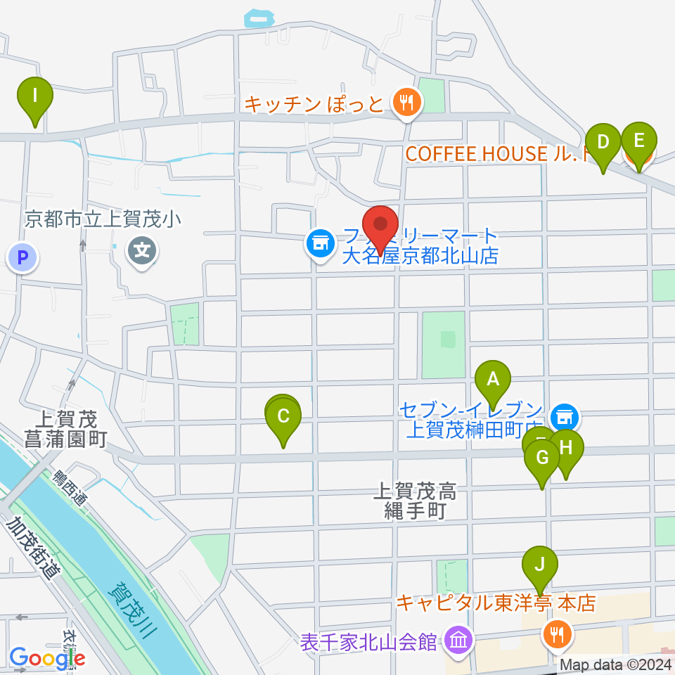 ビーセブン周辺のカフェ一覧地図