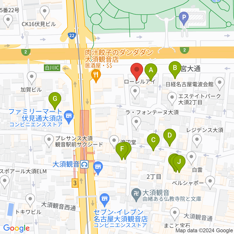 Studio STAIRWAY周辺のカフェ一覧地図