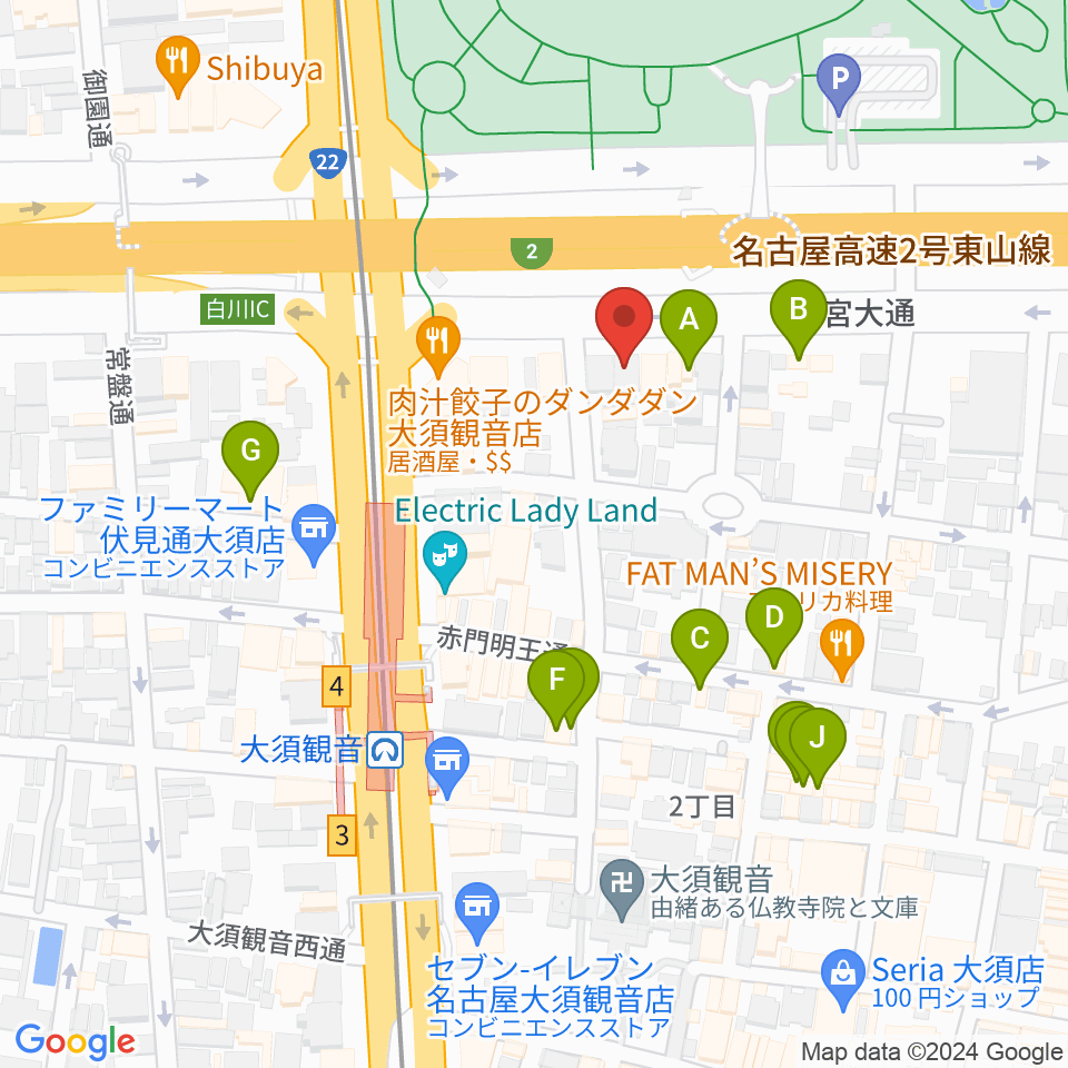 Studio STAIRWAY周辺のカフェ一覧地図