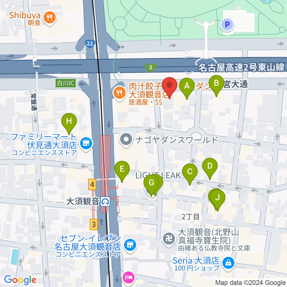 Studio STAIRWAY周辺のカフェ一覧地図