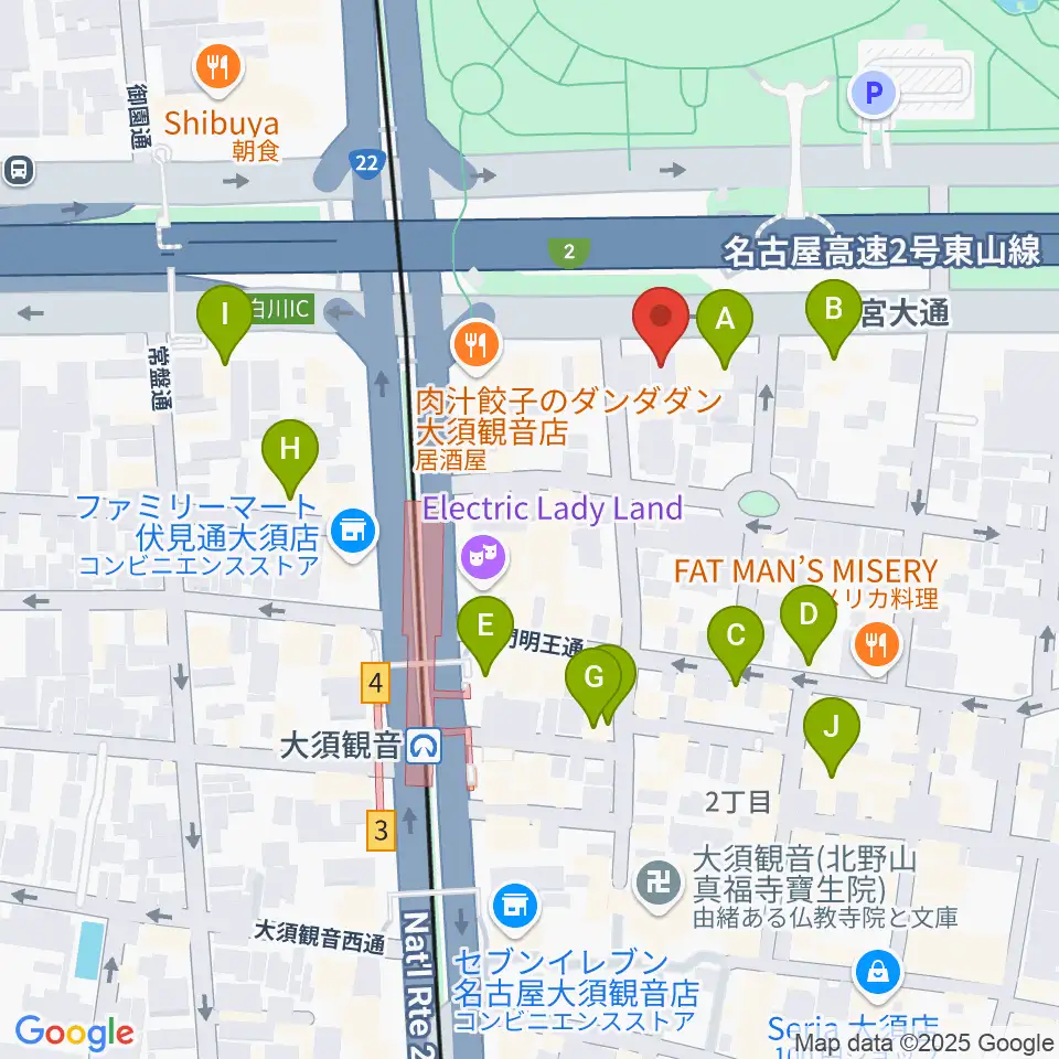 Studio STAIRWAY周辺のカフェ一覧地図