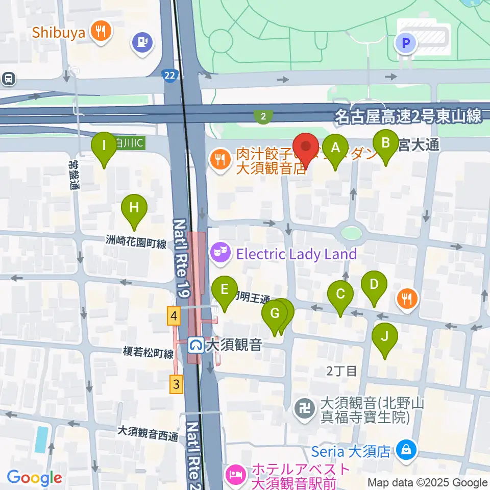 Studio STAIRWAY周辺のカフェ一覧地図