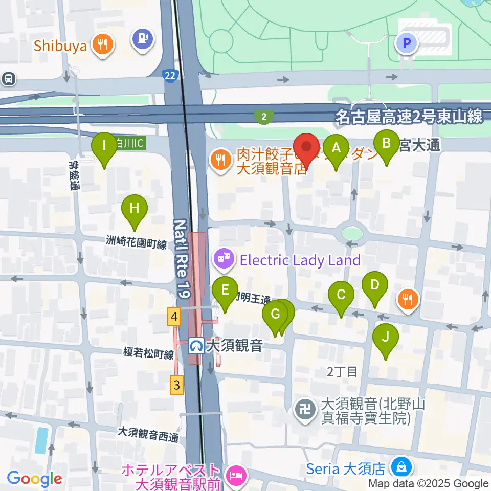 Studio STAIRWAY周辺のカフェ一覧地図