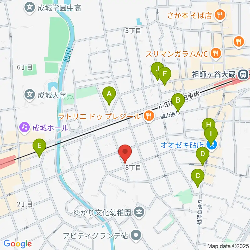 スタジオ トーンマイスター周辺のカフェ一覧地図