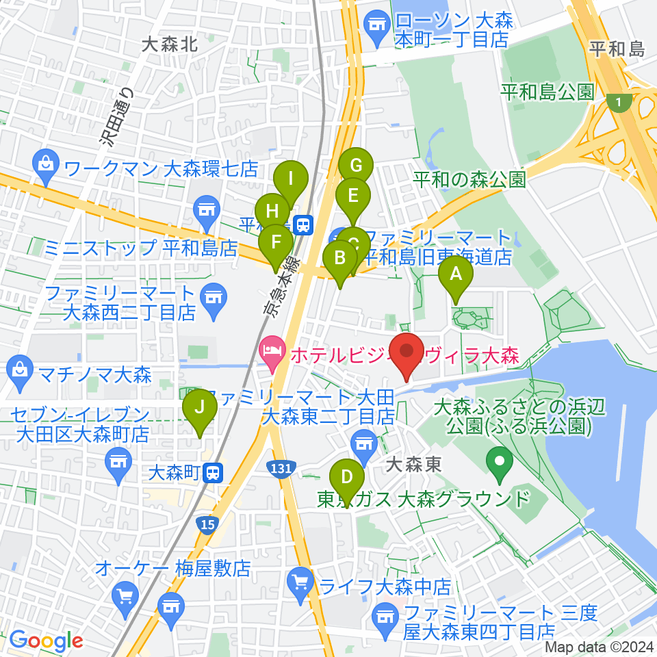 サウンドパーク周辺のカフェ一覧地図