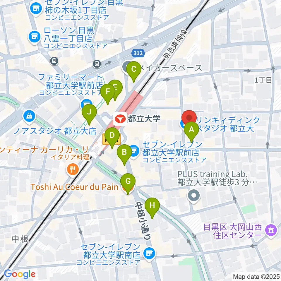 Rinky Dink Studio 都立大周辺のカフェ一覧地図