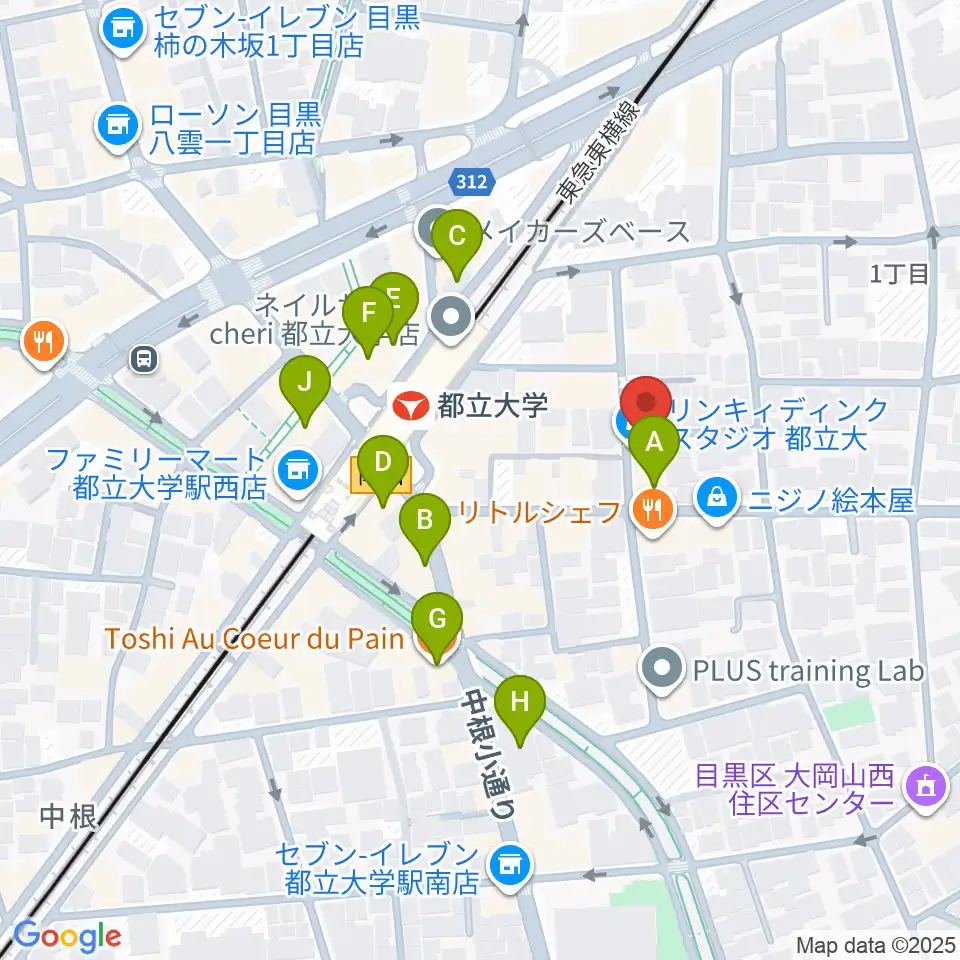 Rinky Dink Studio 都立大周辺のカフェ一覧地図