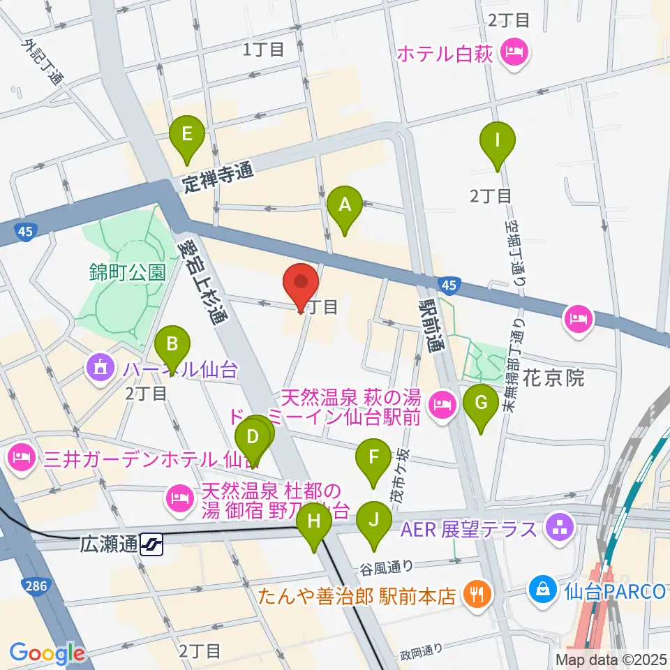 仙台ネオブラザーズ周辺のカフェ一覧地図