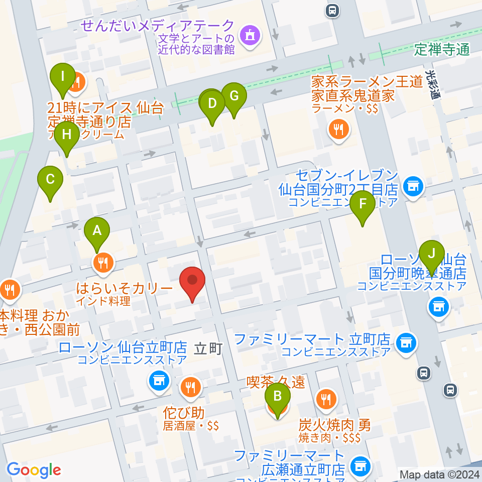 サテンドール2000周辺のカフェ一覧地図