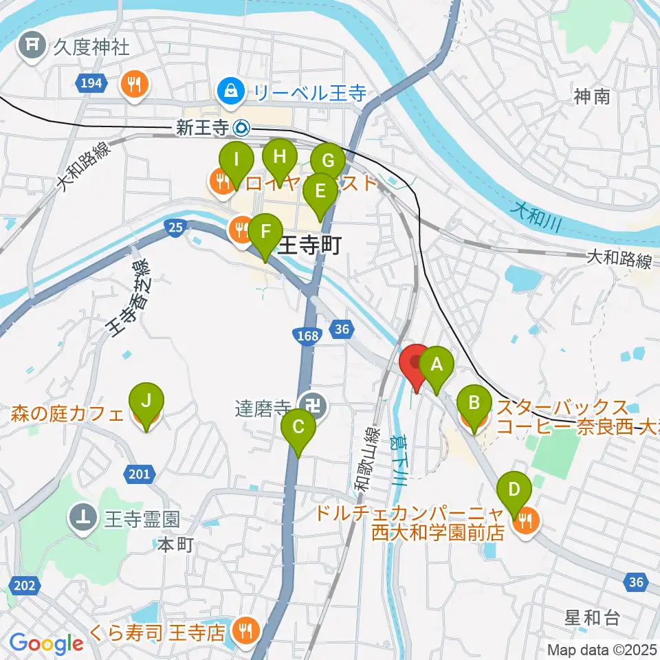 ミュージックスタジオ シグナス周辺のカフェ一覧地図