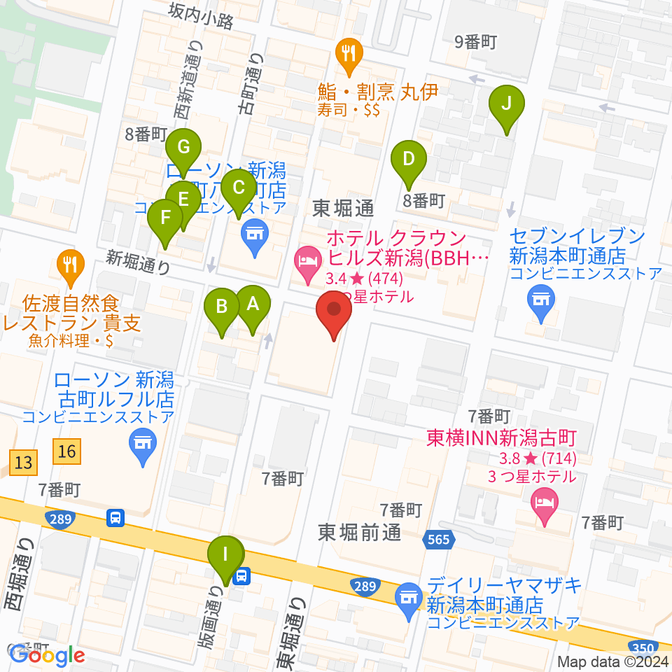 ジョイアミーア周辺のカフェ一覧地図