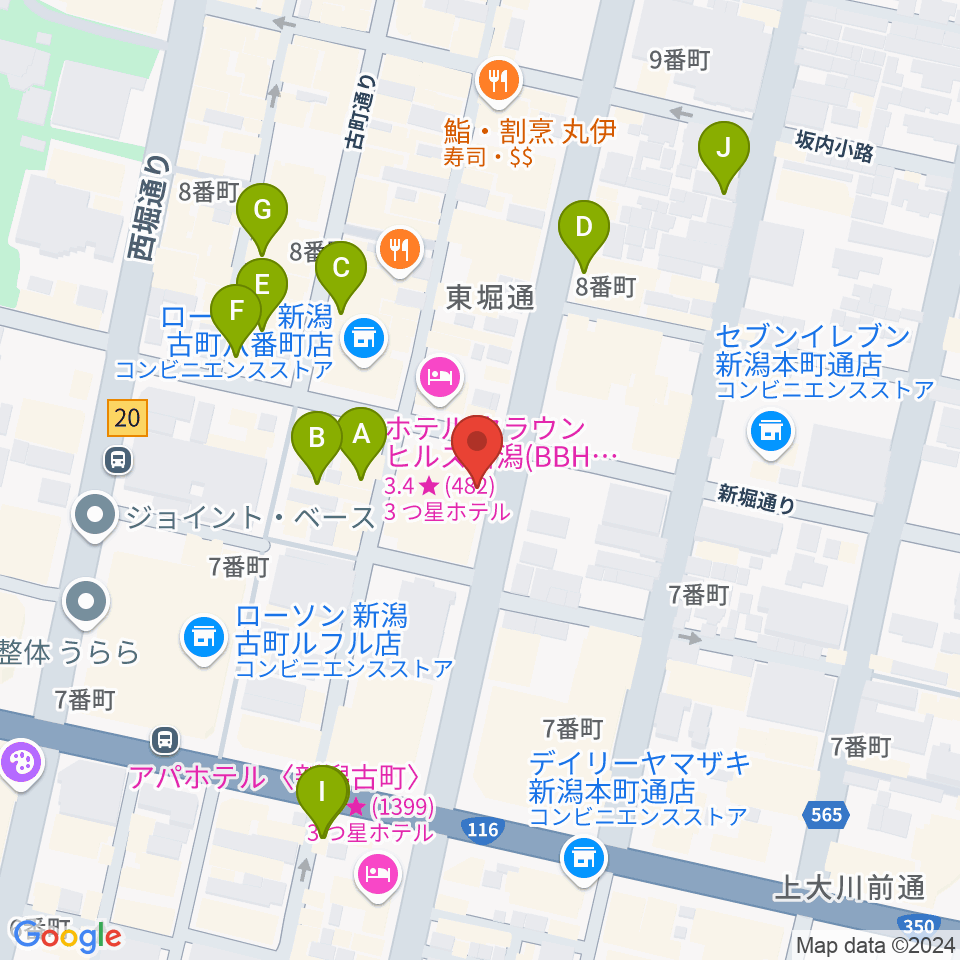 ジョイアミーア周辺のカフェ一覧地図