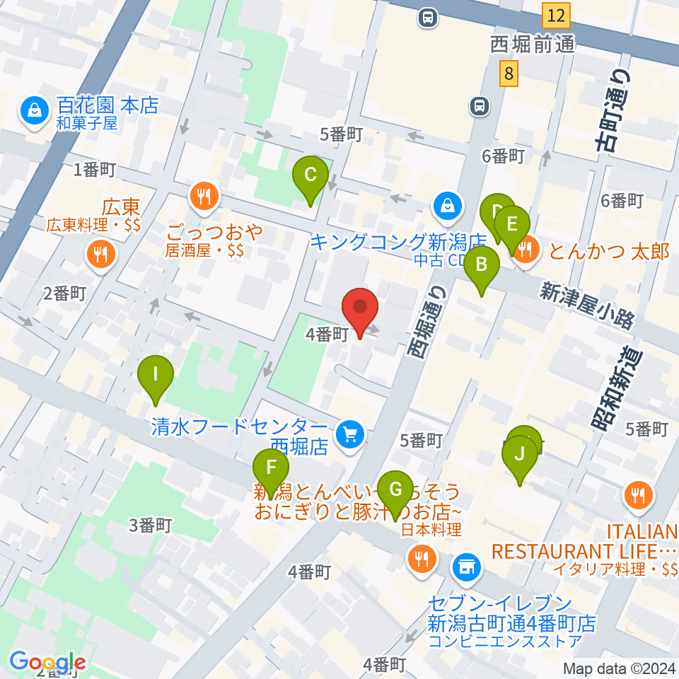 ジャズ喫茶スワン周辺のカフェ一覧地図