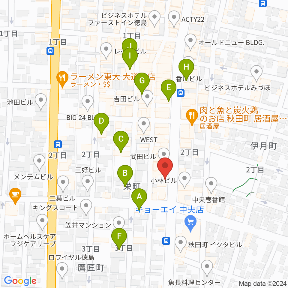 club GRINDHOUSE周辺のカフェ一覧地図
