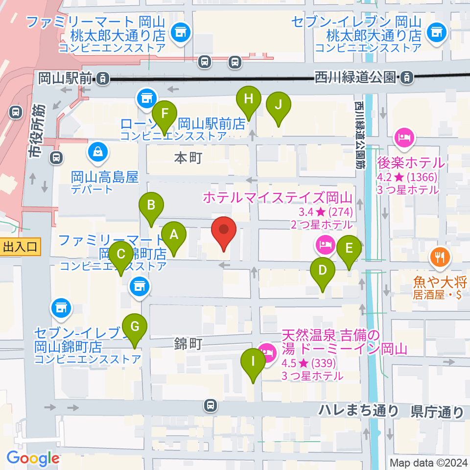 クレイジーママ セカンドルーム周辺のカフェ一覧地図