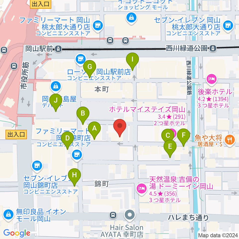 クレイジーママ セカンドルーム周辺のカフェ一覧地図