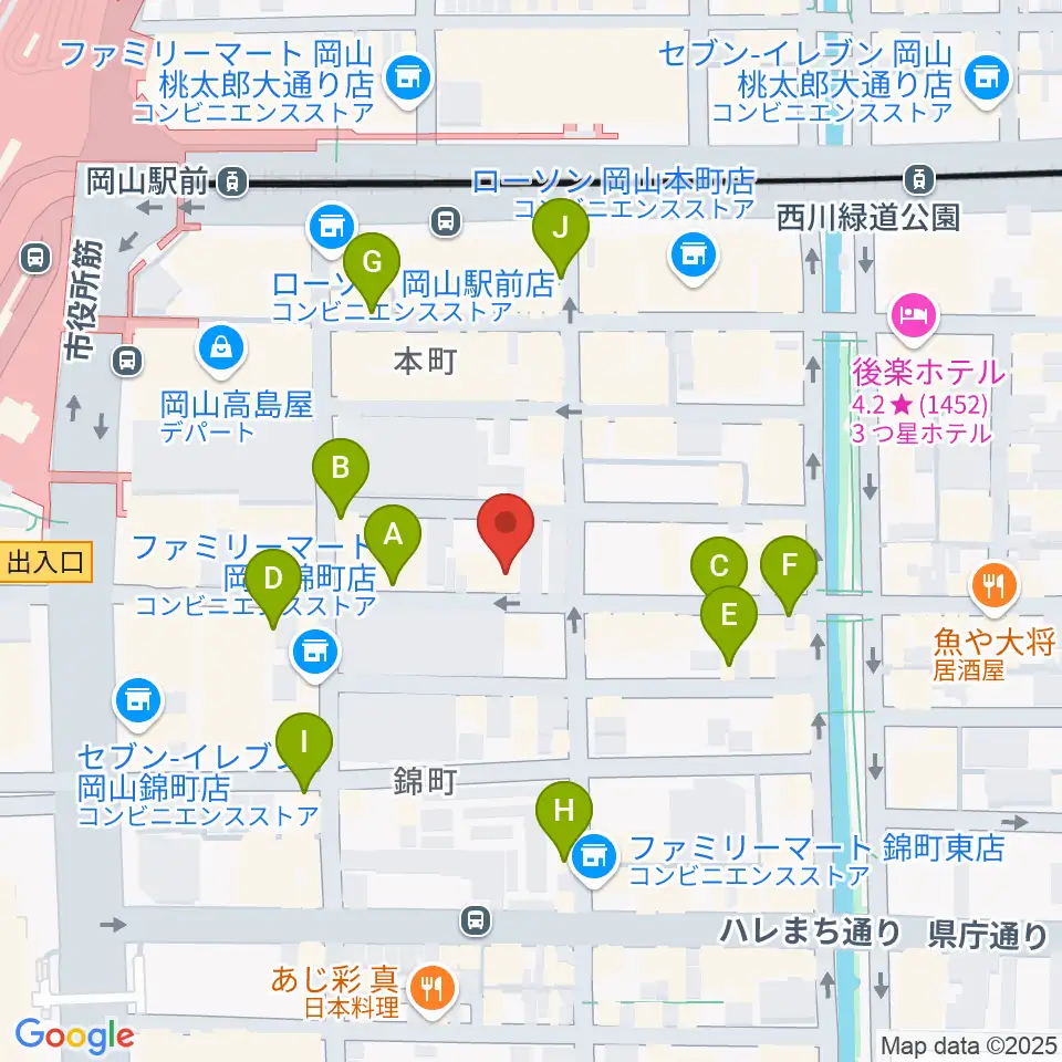 クレイジーママ セカンドルーム周辺のカフェ一覧地図