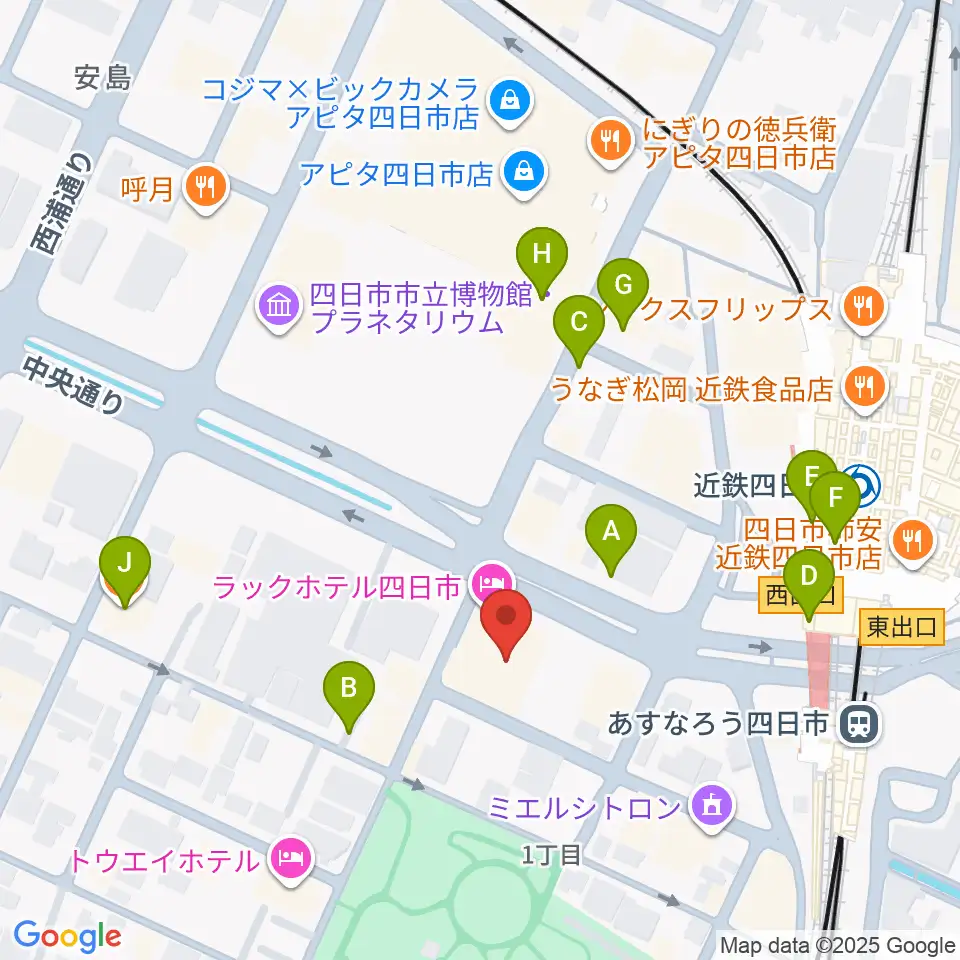 四日市CLUB CHAOS周辺のカフェ一覧地図