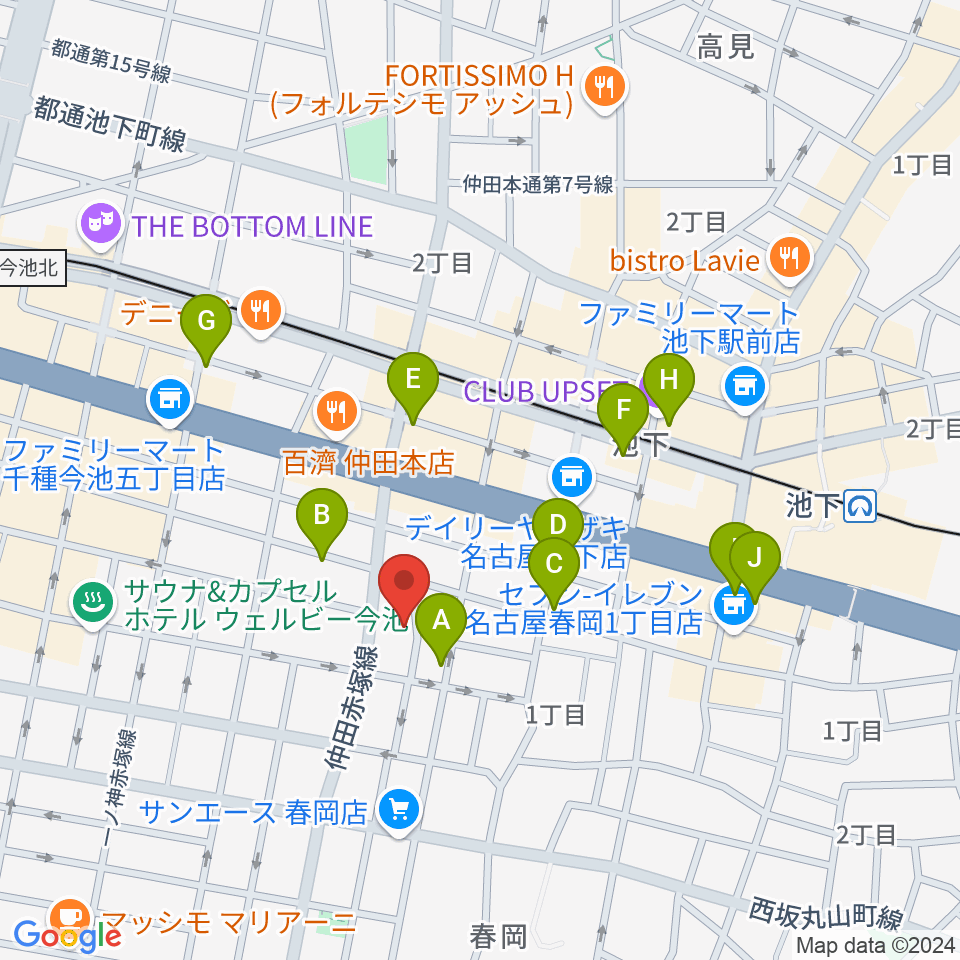 Art＆MusicSpace 源周辺のカフェ一覧地図