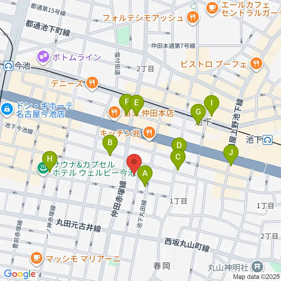 Art&MusicSpace 源周辺のカフェ一覧地図
