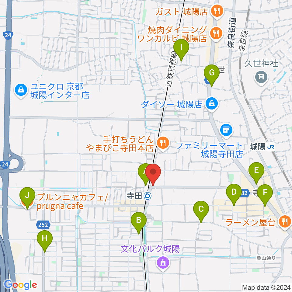 スタジオフレイバー周辺のカフェ一覧地図