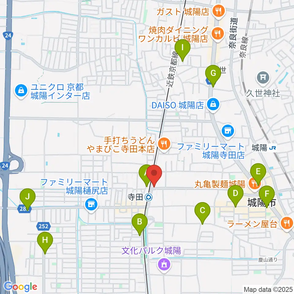 スタジオフレイバー周辺のカフェ一覧地図
