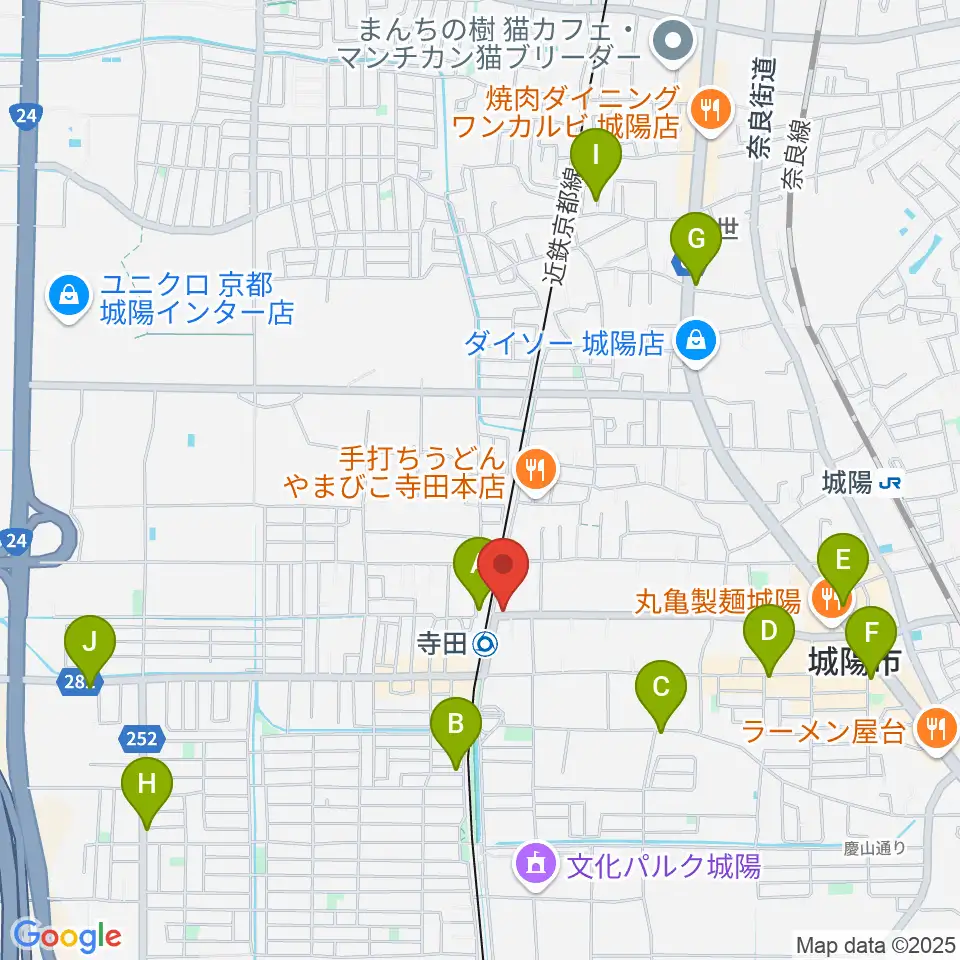 スタジオフレイバー周辺のカフェ一覧地図