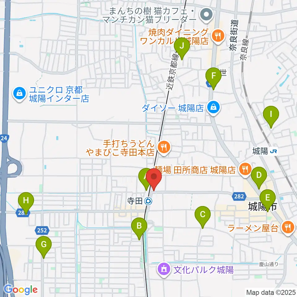 スタジオフレイバー周辺のカフェ一覧地図