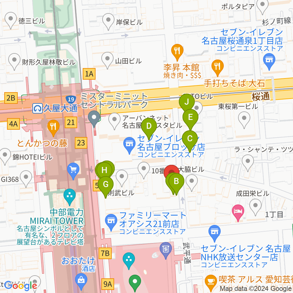 Jazz inn LOVELY周辺のカフェ一覧地図