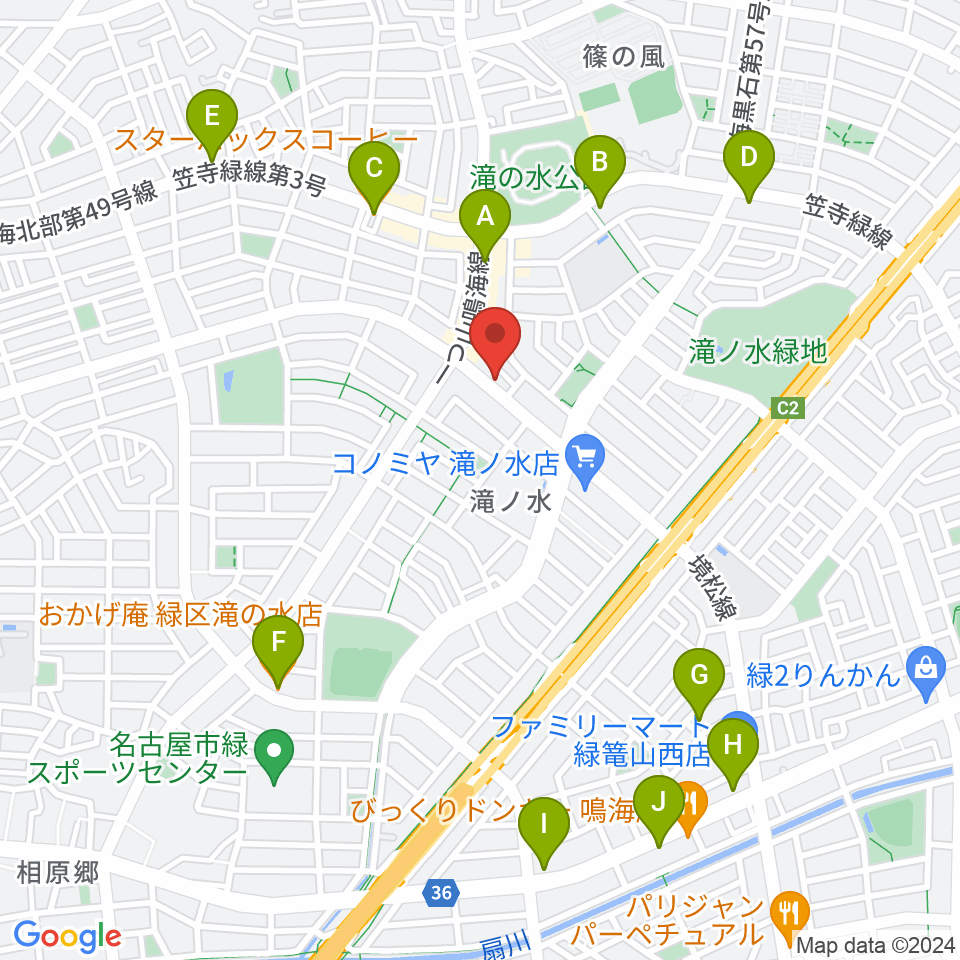 アランプーサン周辺のカフェ一覧地図