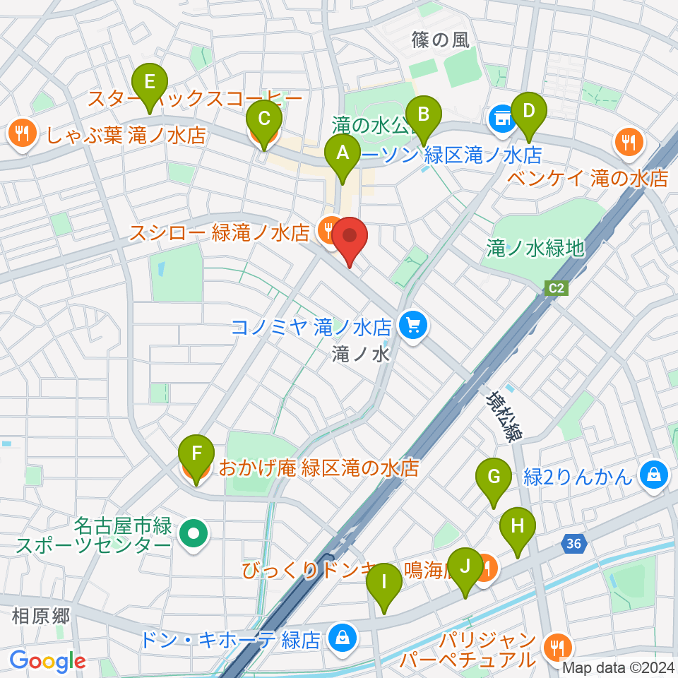 アランプーサン周辺のカフェ一覧地図