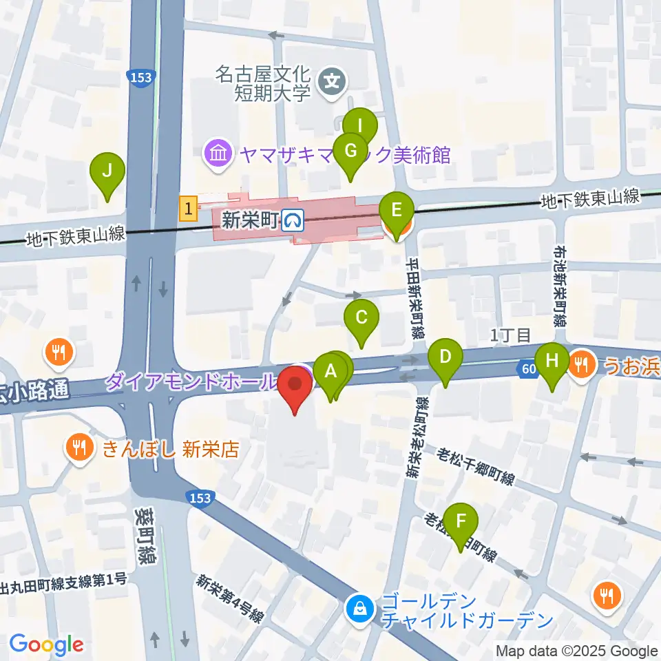 名古屋CLUB MAGO周辺のカフェ一覧地図