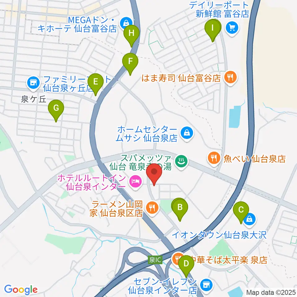 ミュージックサロンプラック周辺のカフェ一覧地図