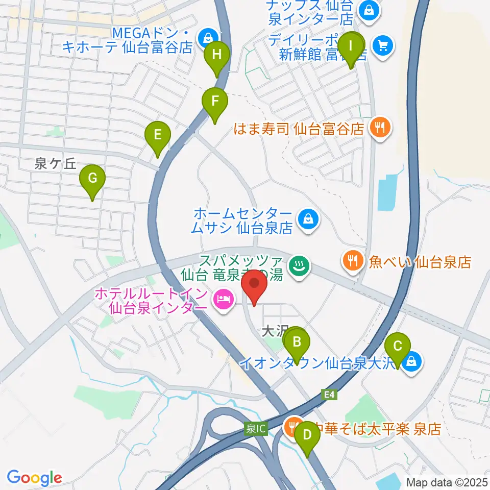 ミュージックサロンプラック周辺のカフェ一覧地図