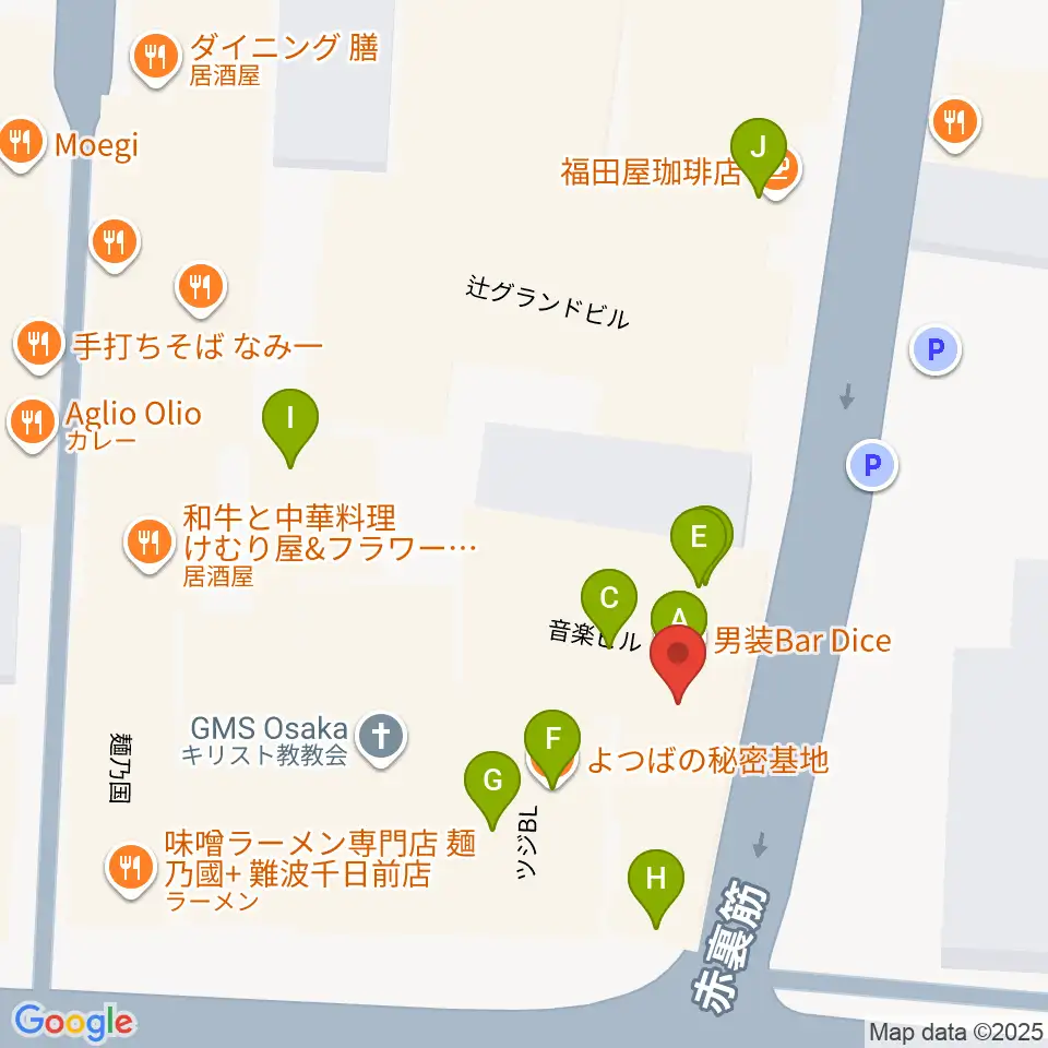 スタジオクーパー周辺のカフェ一覧地図