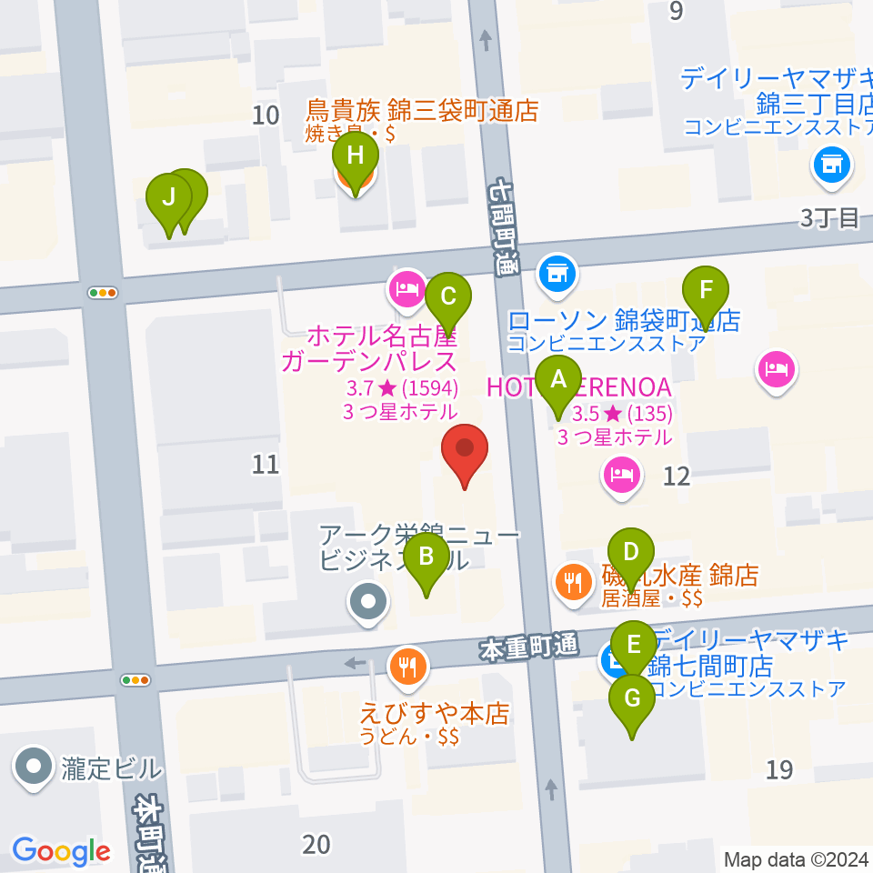 SoundBar JAP周辺のカフェ一覧地図