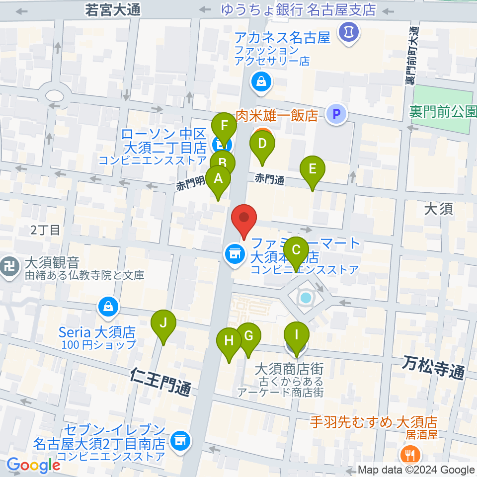 X-HALL ZEN周辺のカフェ一覧地図