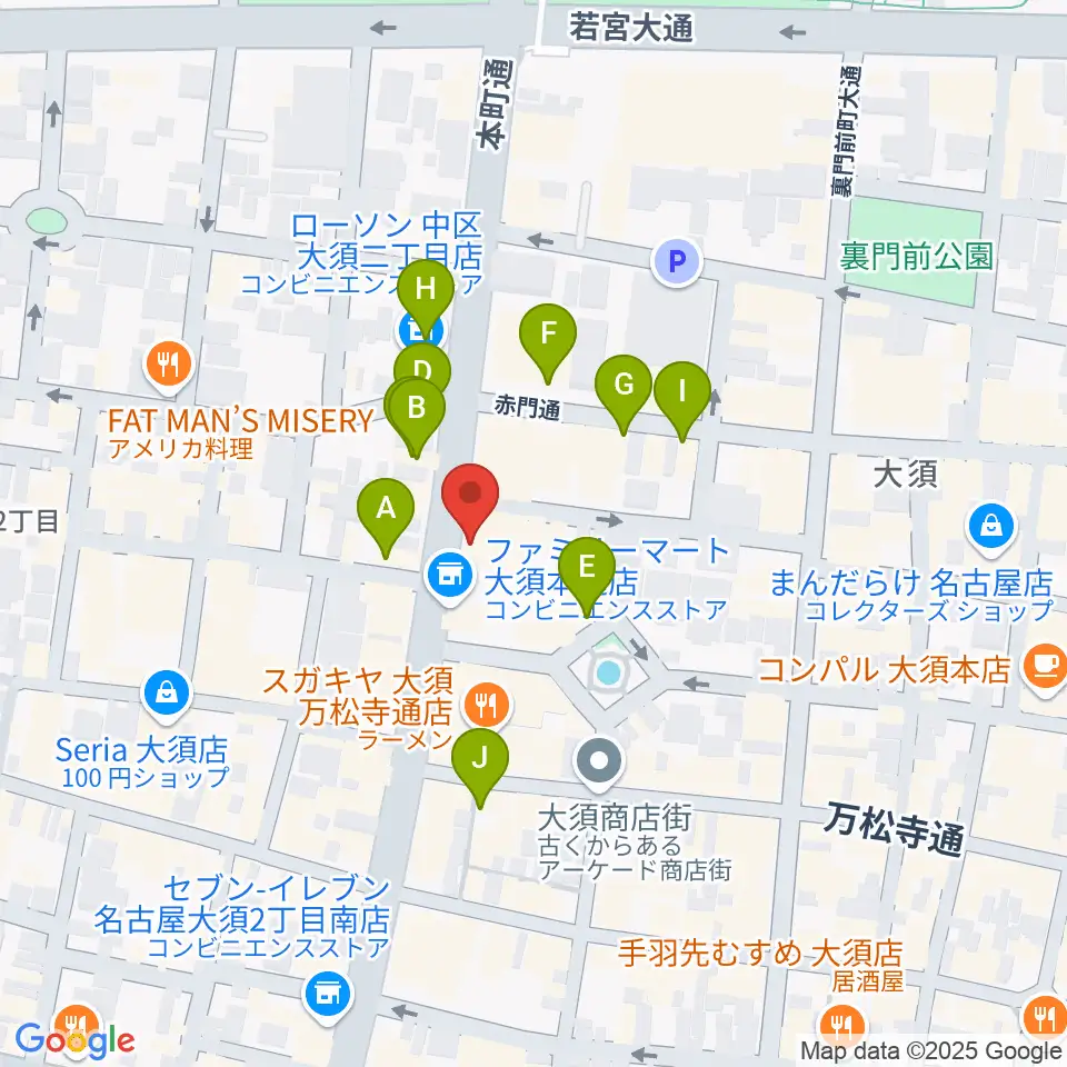 X-HALL ZEN周辺のカフェ一覧地図